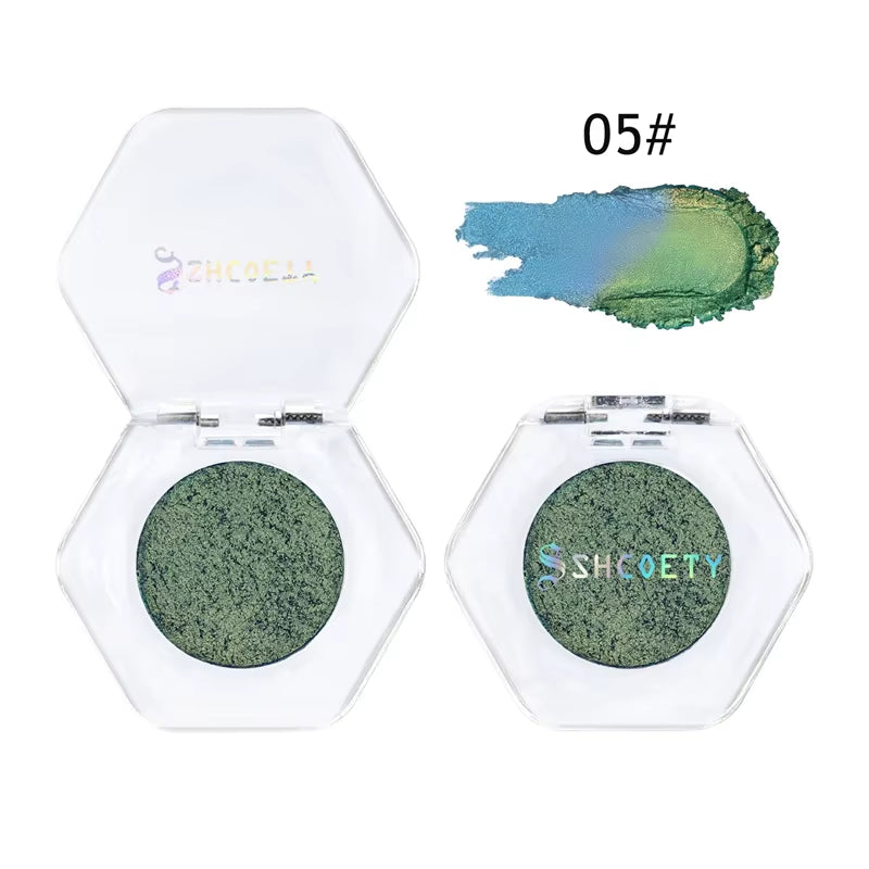 12-Color Chameleon Glitter Eyeshadow Palette – Long-Lasting, Pearlescent Shimmer for Dazzling, Color-Shifting Eye Makeup